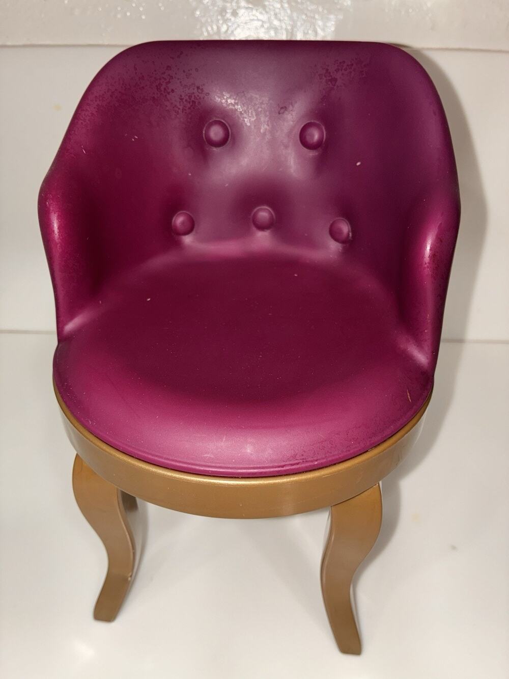 American Girl Tenney Grant Purple Chair Dressing Room Stage Accessory